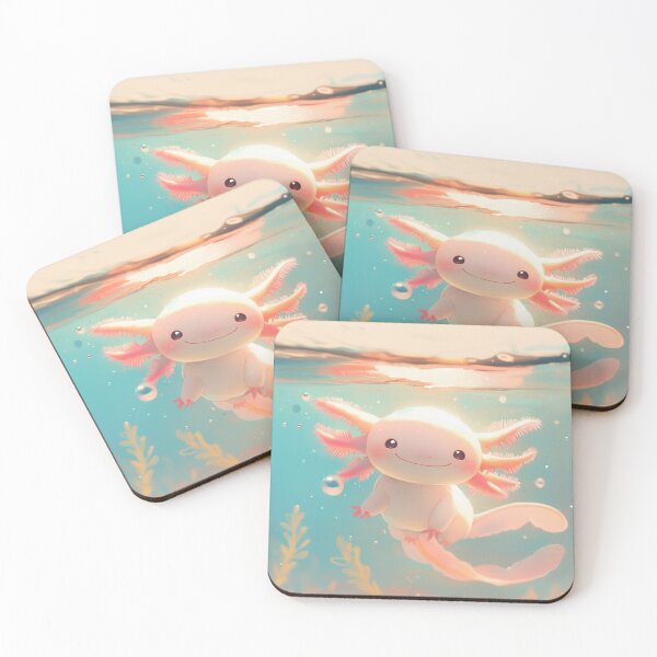 Item preview, Floating Axolotl Illustration designed and sold by SMARTKIT  DESIGNAGENCY.