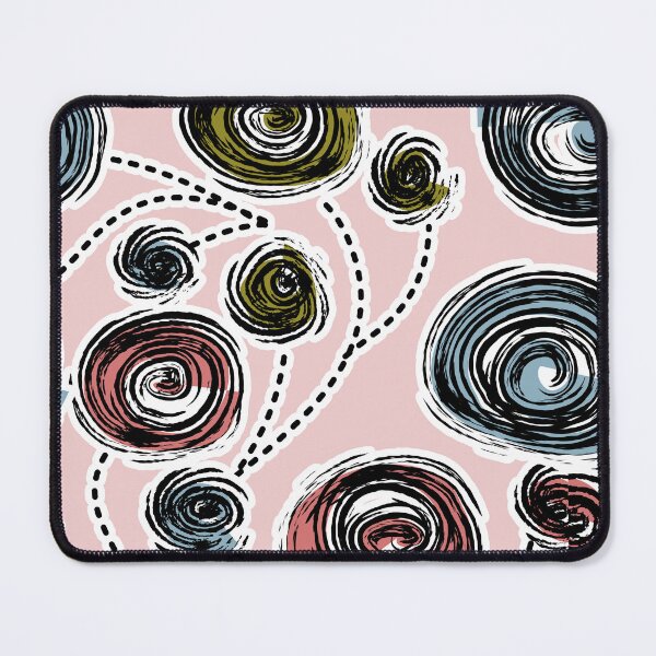 Item preview, Retro Swirl Pastel Rose designed and sold by PasdeChatDesign.