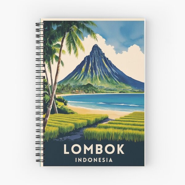 Item preview, Lombok Poster, Indonesia wall art, Lombok sticker designed and sold by Bits & Bops Boutique.