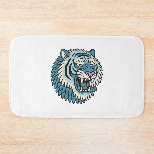 Item preview, Ice Roar – Fierce White and Blue Tiger in Bold Graphic Style designed and sold by Pop-clothes.