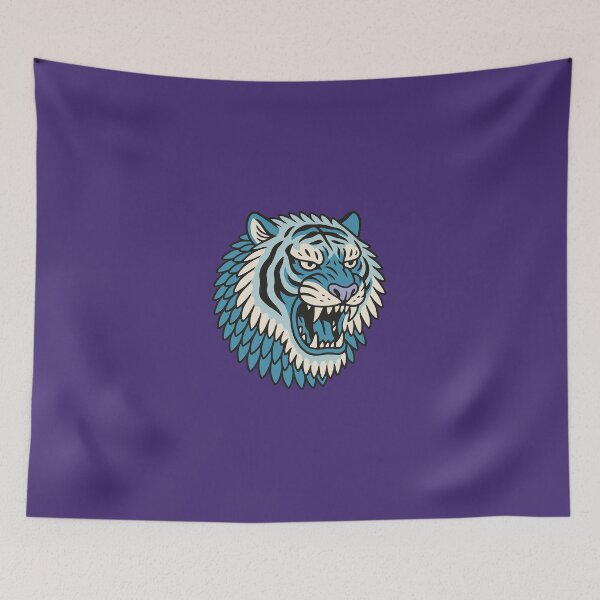 Item preview, Ice Roar – Fierce White and Blue Tiger in Bold Graphic Style designed and sold by Pop-clothes.