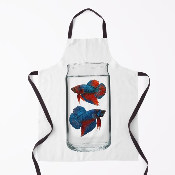Item preview, Two betta fish gracefully swim inside a glass jar. designed and sold by CHAMP639.