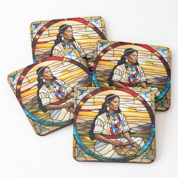 Item preview, Divine Empowerment: The Indigenous Woman Meditating designed and sold by CeciliaGomezArt.