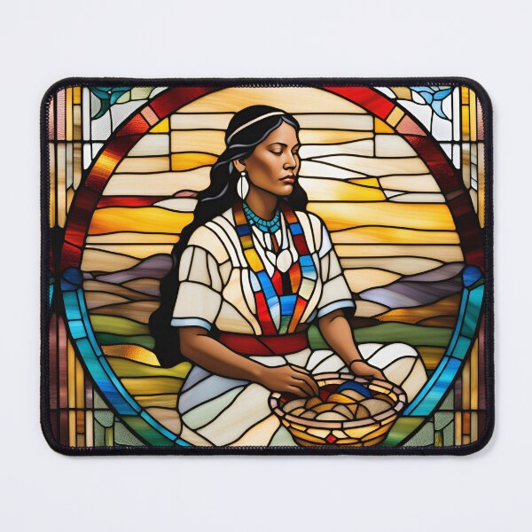 Item preview, Divine Empowerment: The Indigenous Woman Meditating designed and sold by CeciliaGomezArt.