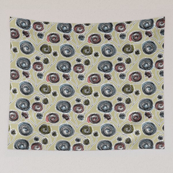 Item preview, Oliva pastel con remolino retro designed and sold by PasdeChatDesign.