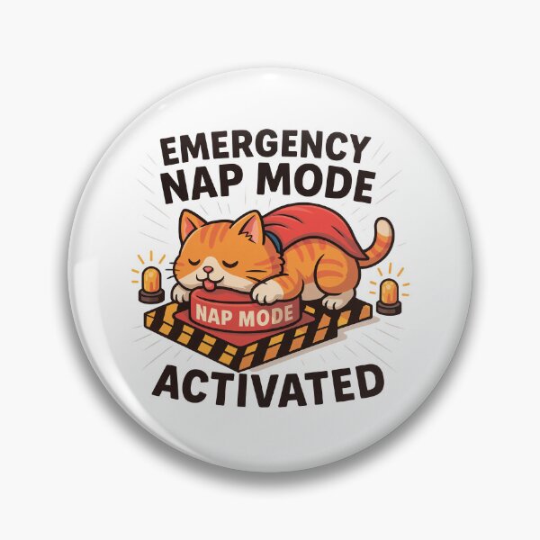 Item preview, Emergency Nap Mode Activated - Lazy Superhero Cat designed and sold by Funbly.
