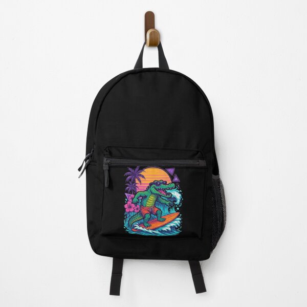 Item preview, Crocodile Surfer Wave Summer Retro designed and sold by TomFrontierArt.