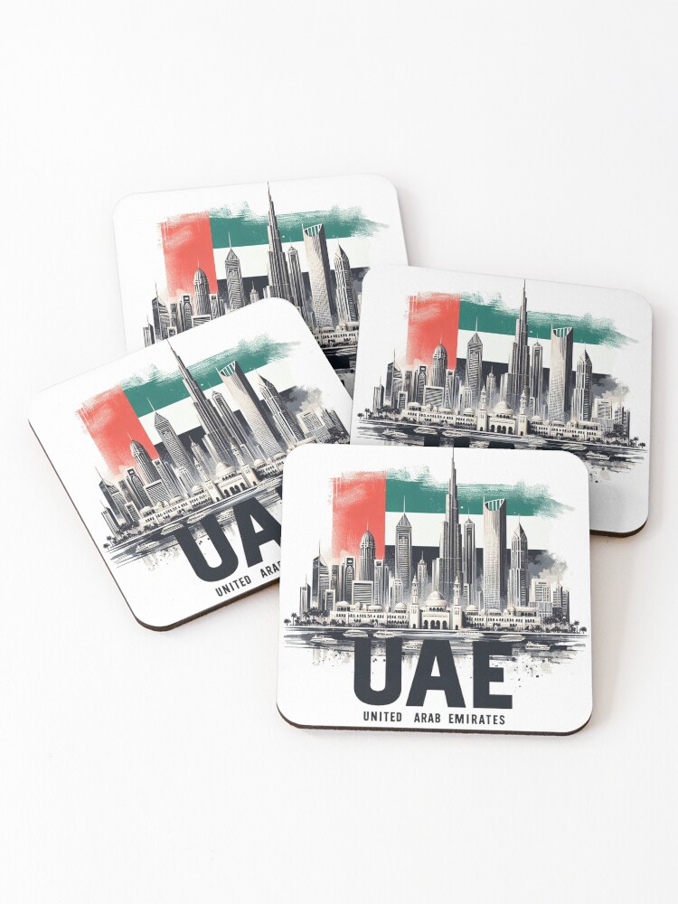 Thumbnail 1 of 5, Coasters (Set of 4), Uae designed and sold by devonclemon.