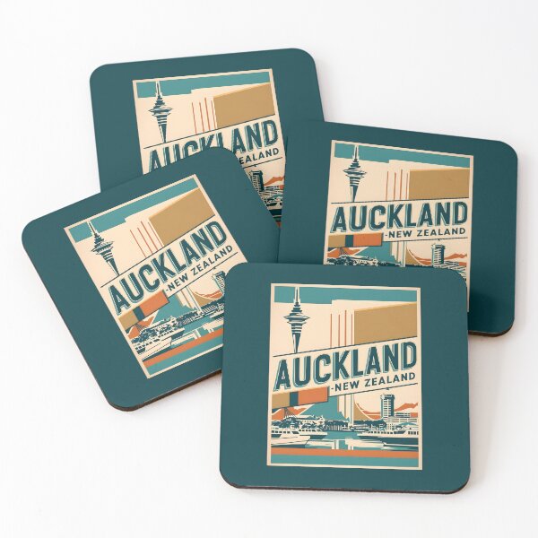 Item preview, A Vintage Travel Art of Auckland - New Zealand  designed and sold by GoodOldVintage.