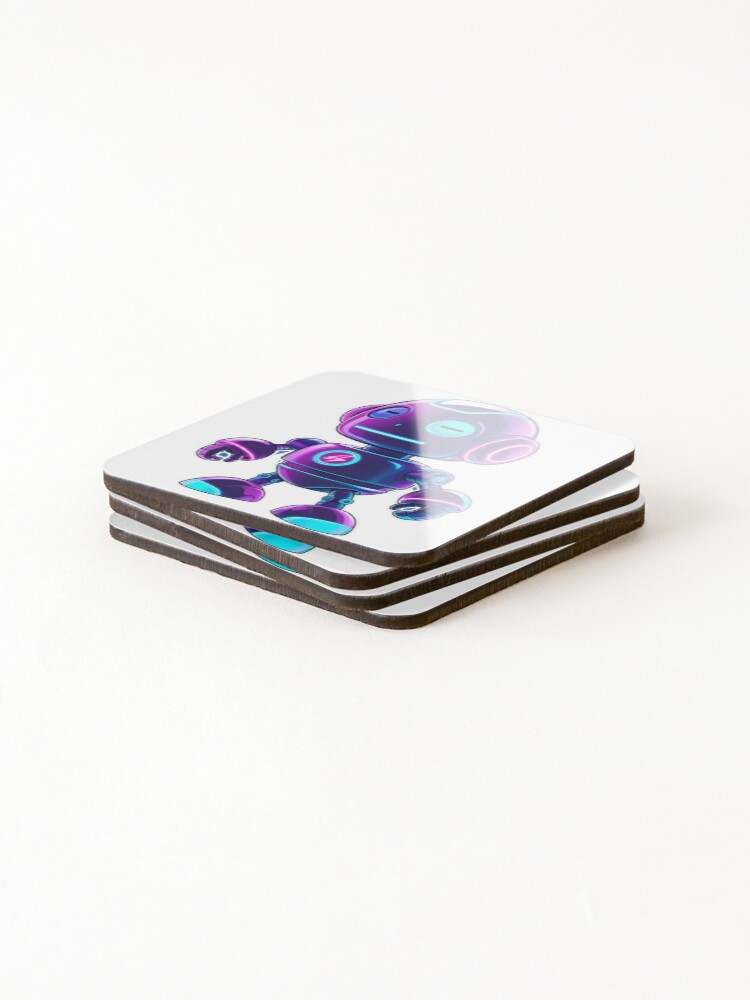 Thumbnail 4 of 5, Coasters (Set of 4), Robot II. designed and sold by RAA-Logo-Image.
