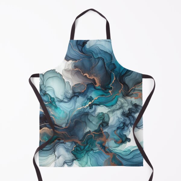 Item preview, Abstract Blue and Gold Flow Art designed and sold by Vision Crafted.