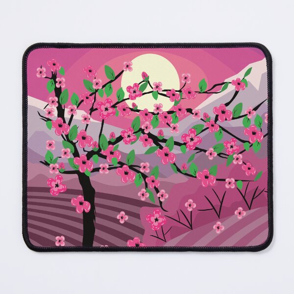 Item preview, Landscape with cherry blossom tree on a field. designed and sold by MiPa78.