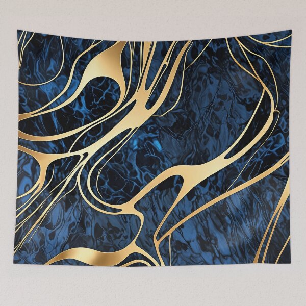Item preview, Blue And gold marble designed and sold by RishabhArts1.
