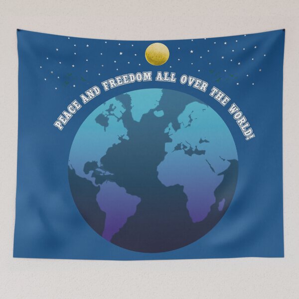 Item preview, PEACE AND FREEDOM ALL OVER THE WORLD! designed and sold by www.superclo3d.com   www.kuhldesign.eu.