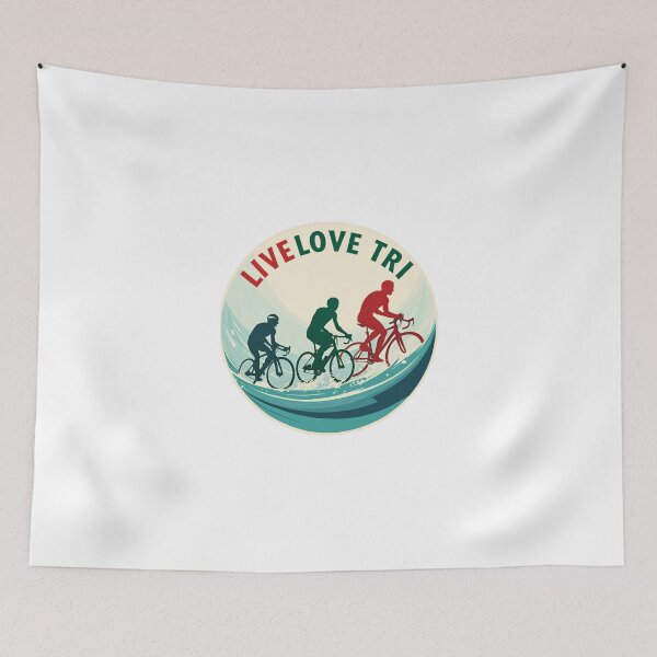 Item preview, Live Love Tri – Passion Fueled Triathlon Motivation Design designed and sold by Triathlongram.