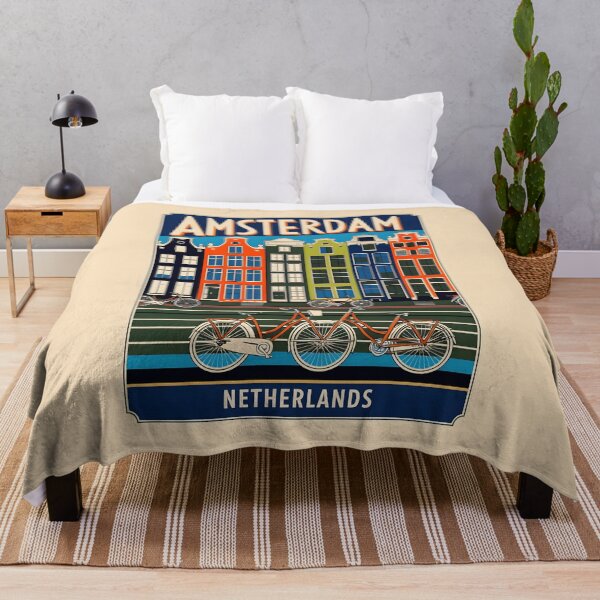 Item preview, A Vintage Travel Illustration of Amsterdam - Netherlands designed and sold by GoodOldVintage.