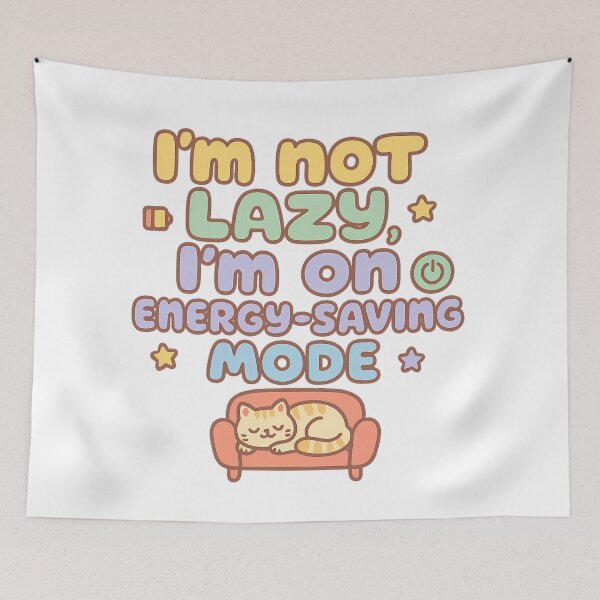 Item preview, Energy-Saving Mode Activated – Funny Lazy Sticker designed and sold by Infinity Drip Design.