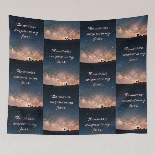 Item preview, The Universe Conspires in My Favor - Inspirational Night Sky Quote. designed and sold by NosionDesigns.