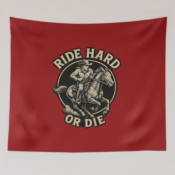 Item preview, Ride Hard or Die - Vintage Cowboy Western T-Shirt Design designed and sold by niksy.