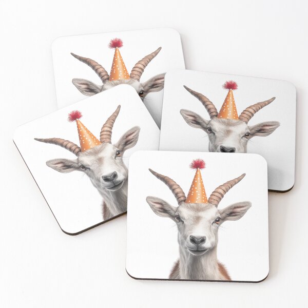 Item preview, Addax Wearing Birthday Party Hat designed and sold by LazyOwlStore.