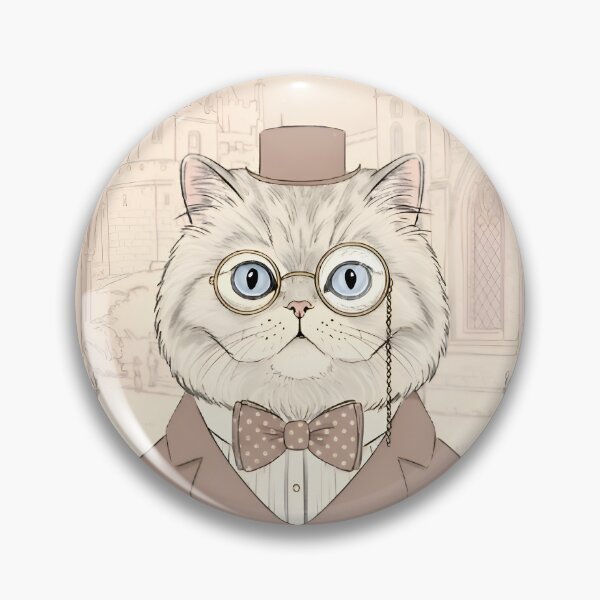 Item preview, Dapper Persian Cat at the Castle – Elegant Line Art with Soft Pastels designed and sold by Simple_Lines2025.