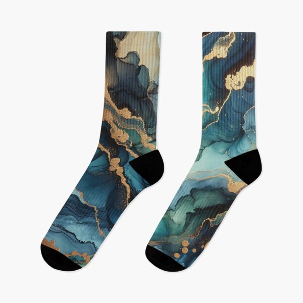 Item preview, Abstract Blue and Gold Flow Art designed and sold by Vision Crafted.