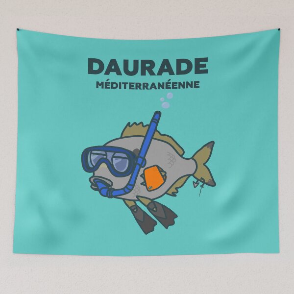Item preview, Sea Bream Snorkeling with armbands and fins designed and sold by petiteToulon.