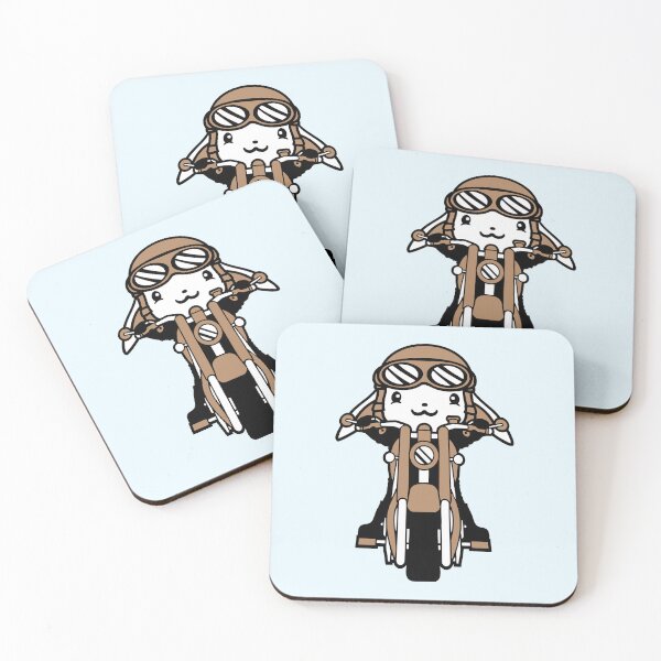 Item preview, Rabbit Motorcycle Riding Biker Rider Scooter Moped designed and sold by shirt-o-mat.