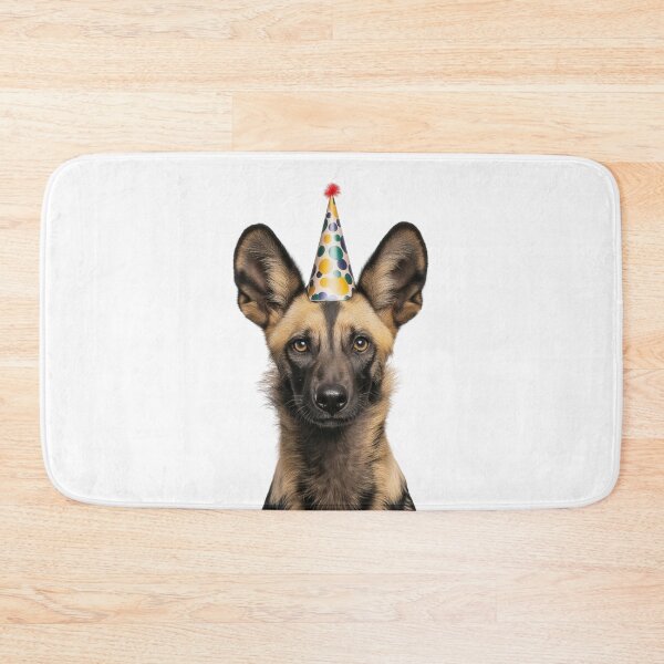 Item preview, African Wild Dog Wearing Birthday Party Hat designed and sold by LazyOwlStore.