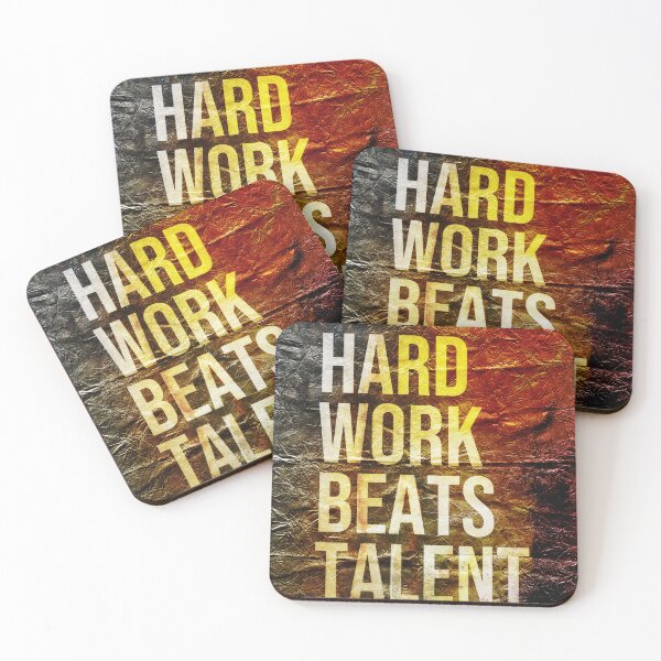 Item preview, Hard Work Beats Talent, Motivational Text Art designed and sold by NickDedidis.