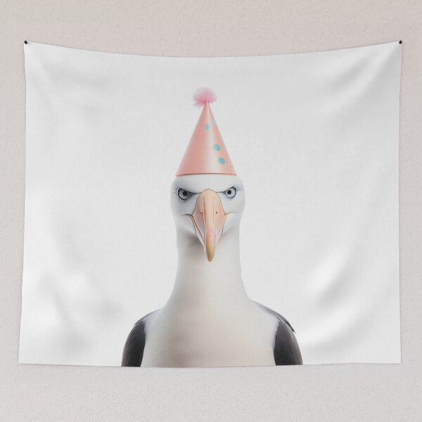 Item preview, Albatross Wearing Birthday Party Hat designed and sold by LazyOwlStore.