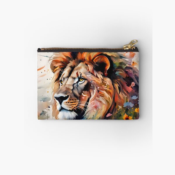 Item preview, "Crowned by Nature" - Lion & Wildflowers designed and sold by Country-Artist.