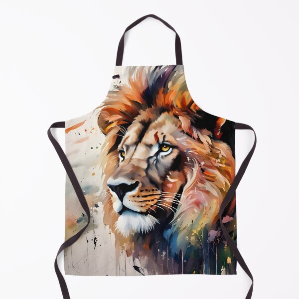 Item preview, "Crowned by Nature" - Lion & Wildflowers designed and sold by Country-Artist.