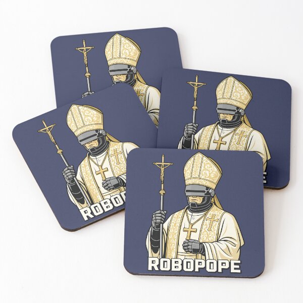 Item preview, Funny Robocop Satire Shirt – "Robopope" Design – Humorous Sci-Fi Robot Shirt – High-Quality Vector Art designed and sold by WAUZ.