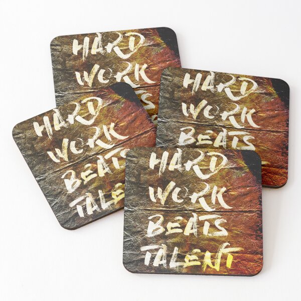 Item preview, Hard Work Beats Talent , Motivational Text Art designed and sold by NickDedidis.