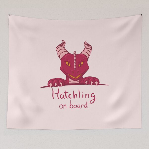 Item preview, Bumper sticker hatchling dragon pink designed and sold by Haleeva.