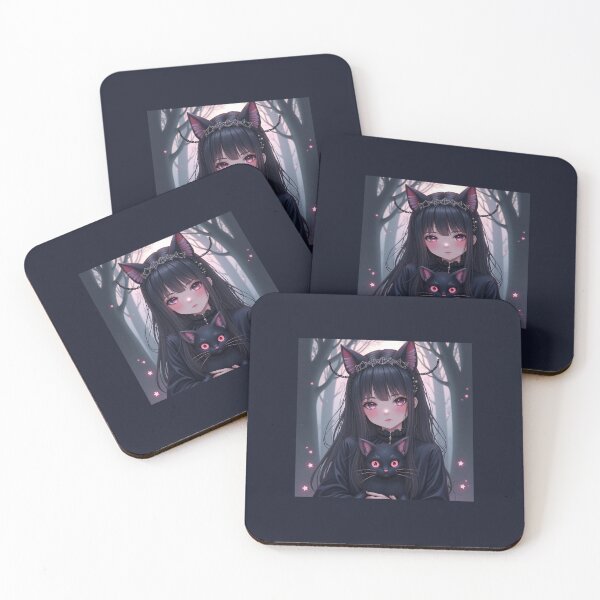 Item preview, Gothic Cat Girl in Enchanted Forest designed and sold by DarkPhoenix914.