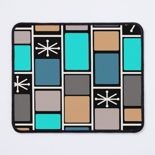 Item preview, 1950s Atomic Age Rectangles Starbursts Black designed and sold by thepixelgarden.