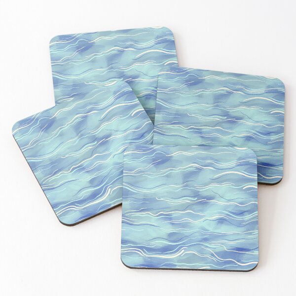 Item preview, Watercolor Waves designed and sold by woolandbristle.