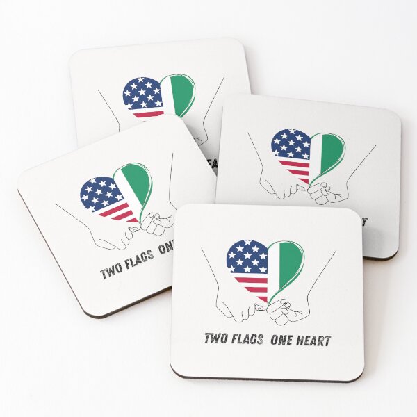 Item preview, Nigeria and USA Flag Fusion – Proud Celebration of Mixed Heritage and Dual Pride designed and sold by NINI-7Store.