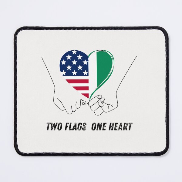 Item preview, Nigeria and USA Flag Fusion – Proud Celebration of Mixed Heritage and Dual Pride designed and sold by NINI-7Store.