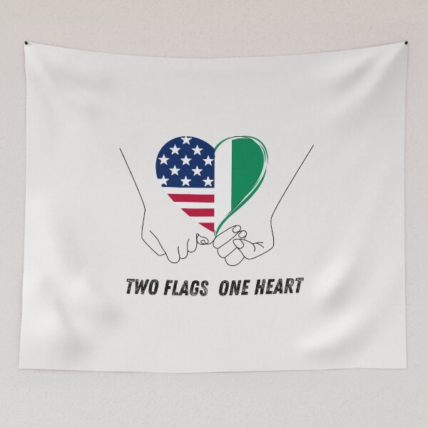 Item preview, Nigeria and USA Flag Fusion – Proud Celebration of Mixed Heritage and Dual Pride designed and sold by NINI-7Store.