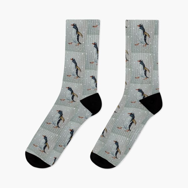 Item preview, Penguin Walking in Snow, Bird, Wildlife Illustration designed and sold by JoyfulWhimsy.