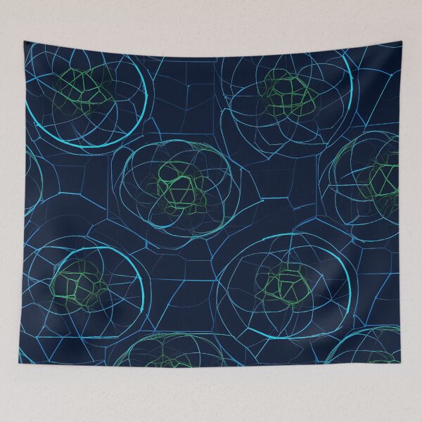 Item preview, Quantum Bloom – Blue and Green Tech Pattern designed and sold by Skolyak.