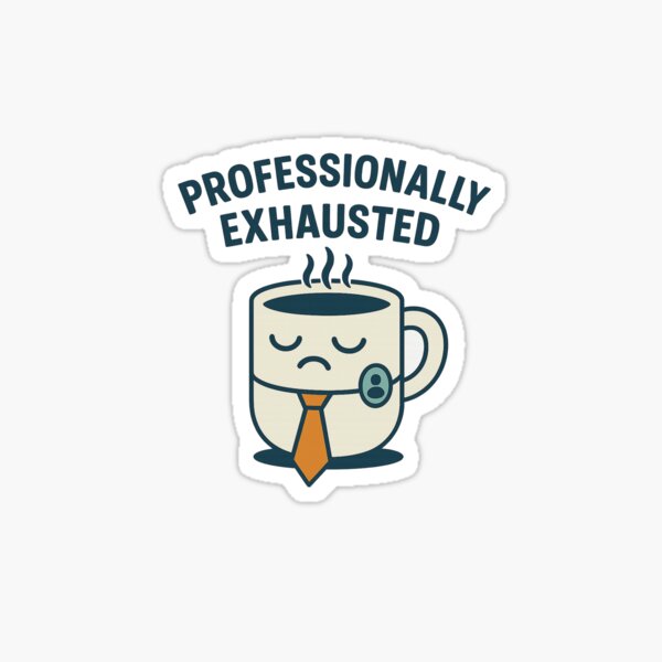 Artikel-Vorschau von Beruflich erschöpft" – Burnout Kaffeetasse Design, designt und verkauft von Threadmood.