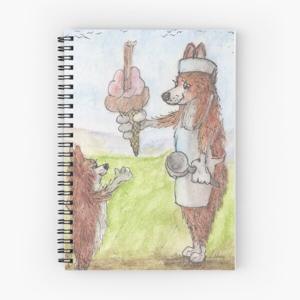 Item preview, Welsh Corgi dog ice cream seller designed and sold by SusanAlisonArt.
