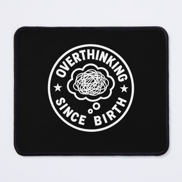 Item preview, Overthinking Since Birth – Funny Anxiety Doodle Art designed and sold by The Junto Shop.