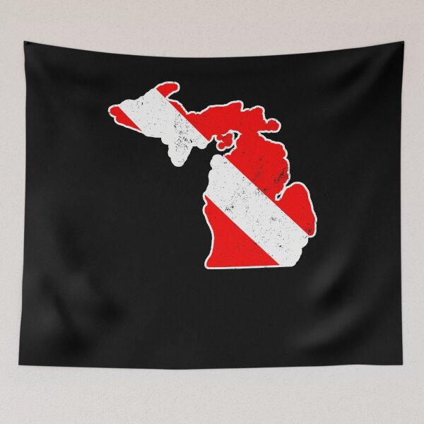 Item preview, Michigan Scuba Dive Flag Diver Down Flag Shirt designed and sold by shoppzee.