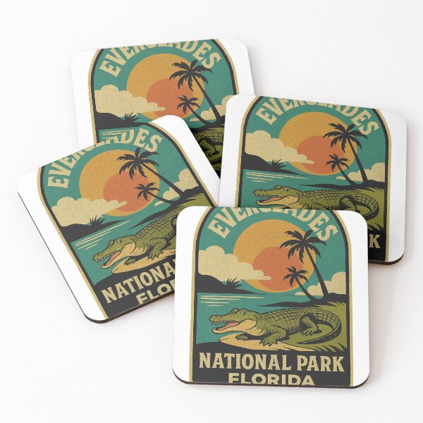 Item preview, Everglades National Park Retro Sunset T-Shirt – Vintage Florida Wildlife Adventure Design designed and sold by Pop-clothes.