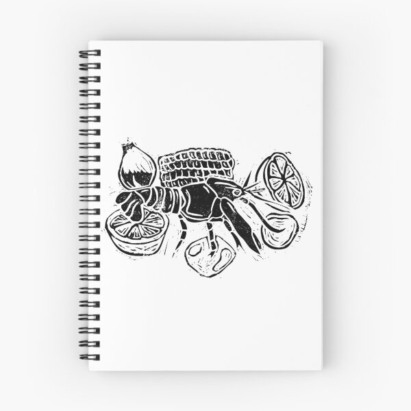 Item preview, crawfish boil linocut designed and sold by WhistlinGirls.